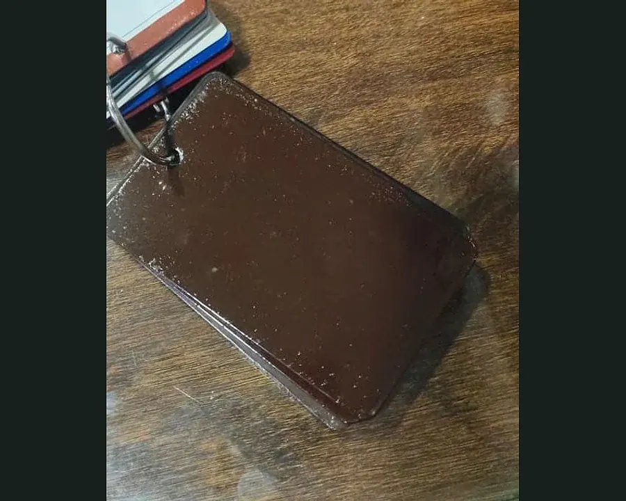 Chocolate Brown powder coating colour B-08 metal sample plate from Shree Balaji Coat in Raipur