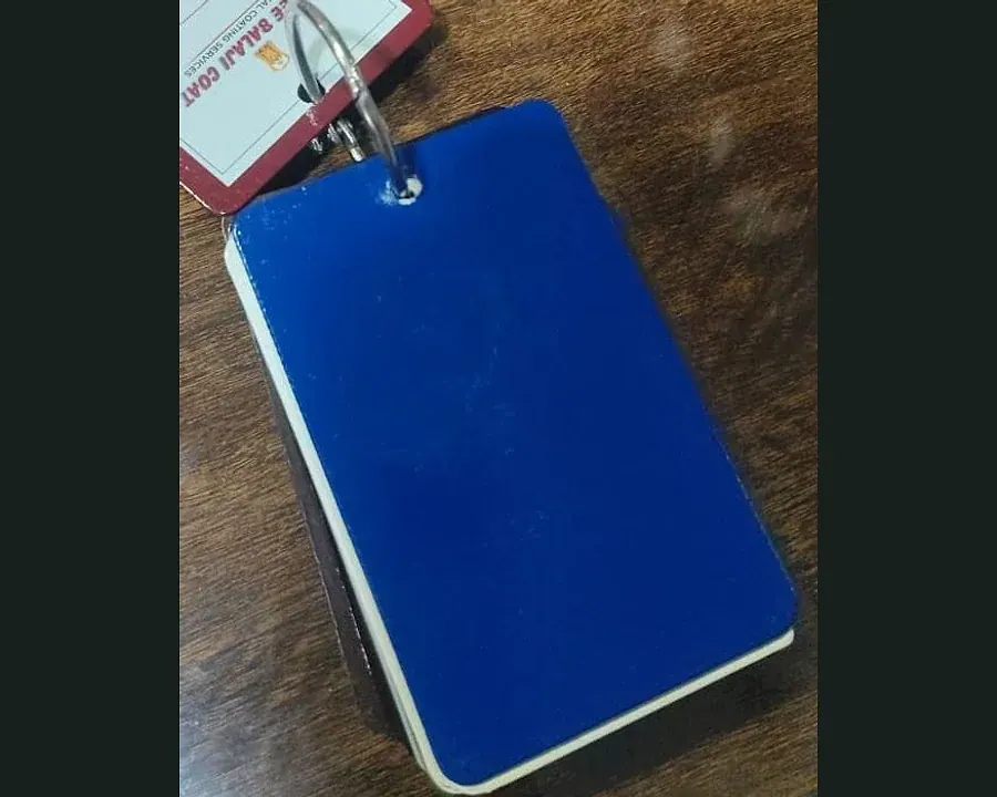Royal Blue powder coating colour B-15 metal sample plate from Shree Balaji Coat in Raipur